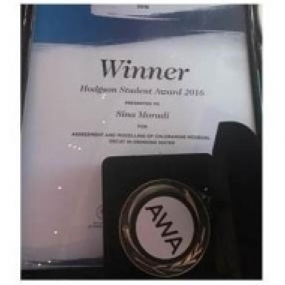 Hodgson Student Award 2016